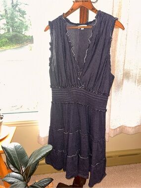 Max Studio Deep V Summer Dress XL
